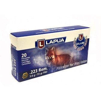 Lapua .223Rem FMJ Match 55gr (20 stuks)