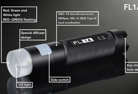 Klarus FL1A LED/UV Multi-Color Flashlight