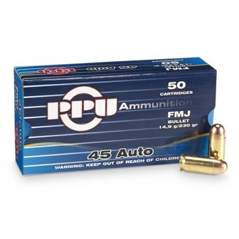 PPU .45 Auto FMJ 230grn (50 stuks)