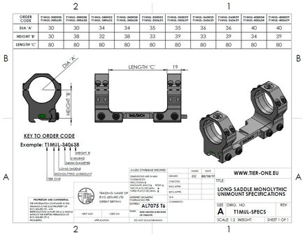 Tier-One Monomount 34mm Picatinny