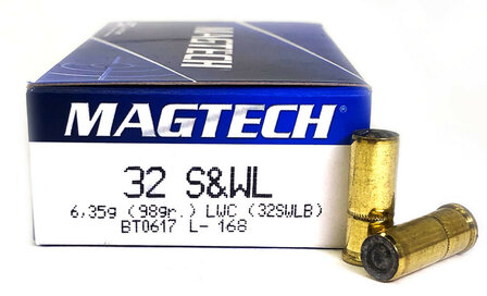 Magtech .32 S&amp;W LWC 98gr Rounds (50)
