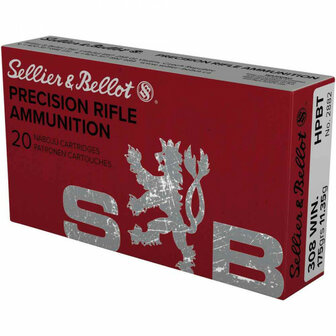 Sellier &amp; Bellot Precision Match .308 Win 168gr HPBT (20)