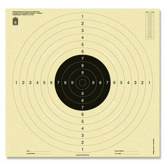 Schietschijf KKG en Pistool 52x55cm insteek