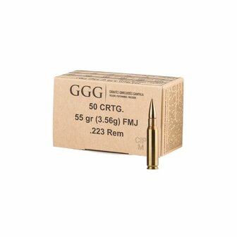 GGG FMJ 55grn .223Rem (50 stuks)