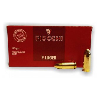 Fiocchi 9mm Luger 123grn FMJ (50 stuks)