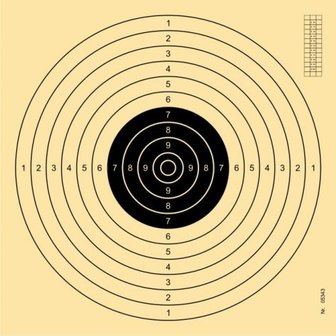 Shooting Target 55x52cm sliced