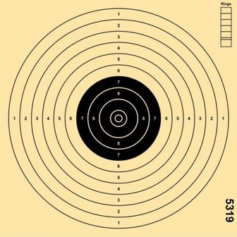Schietschijf 17x17cm Luchtpistool 10/12mtr