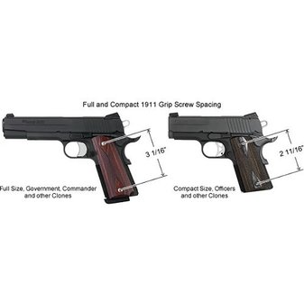 Hogue Parelmoereffect Grips Colt Govt. 1911