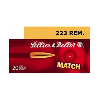 Sellier &amp; Bellot Match 52grn .223Rem (20 stuks)