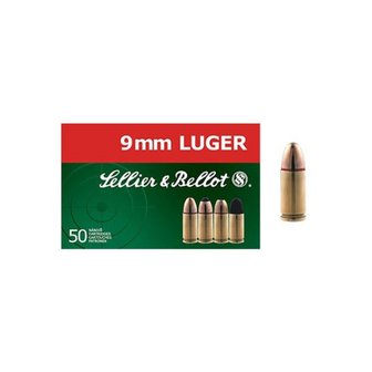 Sellier&amp;Bellot 9mm Luger FMJ 115grn (50 stuks)