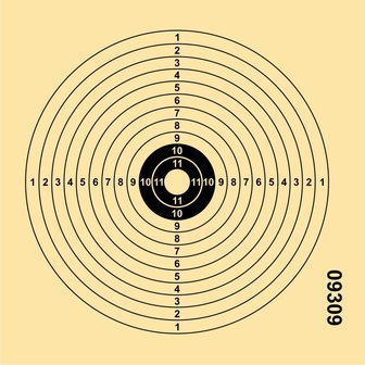 Airgun 12-Rings Target 14x14cm