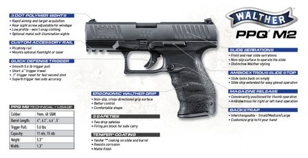 Walther PPQ M2  5&quot;  9x19mm