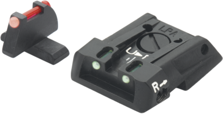 LPA Fiber Optic Adjustable Sight Kit Smith &amp; Wesson M&amp;P