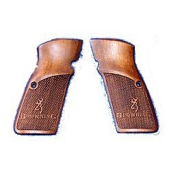 Checkered Houten Grips Browning Hi-Power