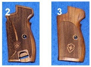 Checkered Houten Grips Sig P210