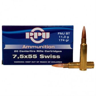PPU 7,5x55mm Swiss 174gr (20 stuks)