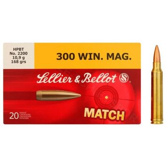 Sellier &amp; Bellot HPBT Match 220grn .300 WinMag (20 stuks)
