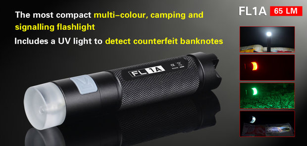 Klarus FL1A LED/UV Multi-Color Flashlight