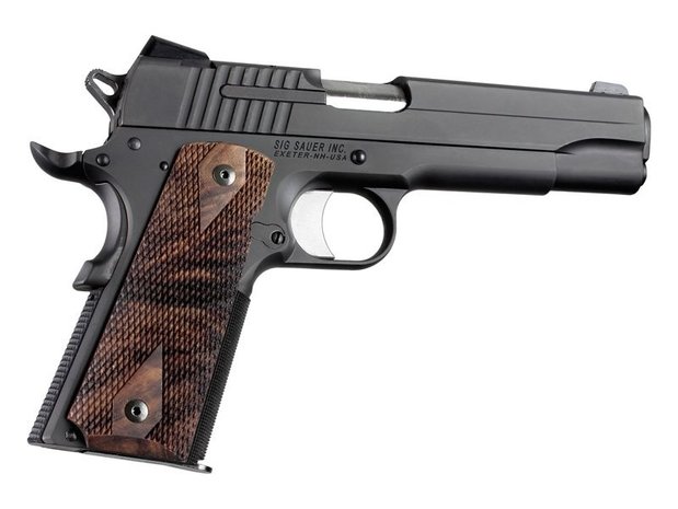 Hogue 1911 Checkered Walnut Grips