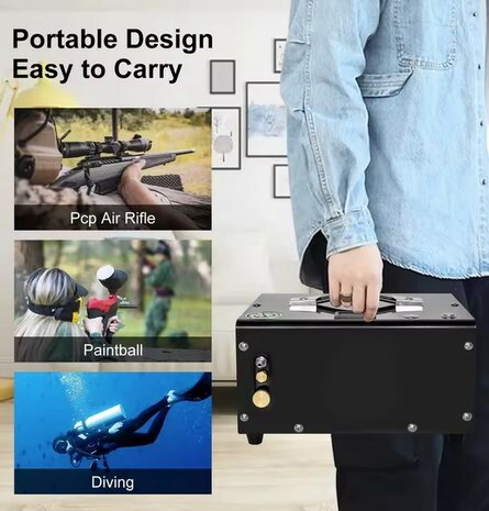 Portable PCP/HPA Compressor 300bar / 12V / 230V