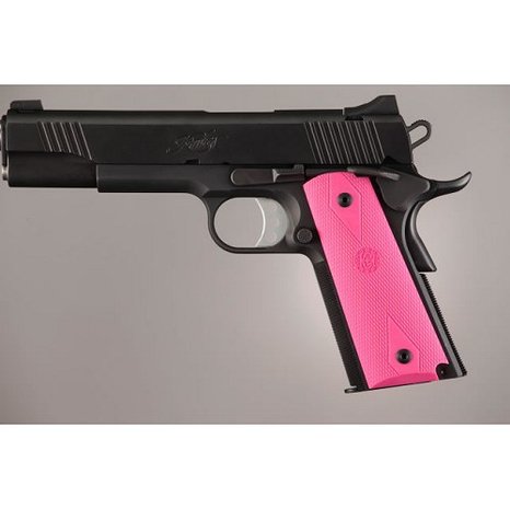 Hogue Checkered Rubber Grip Colt 1911