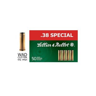 Sellier & Bellot .38 Special Wadcutter 148grn (50 stuks)