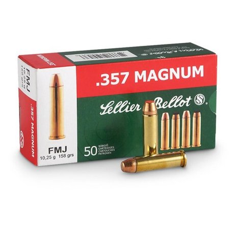 Sellier & Bellot .357 Magnum FMJ 158grn (50 rounds)