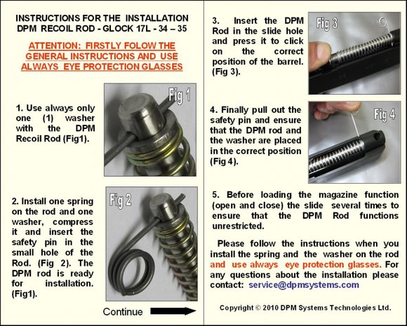 DPM Recoil Systeem Glock 17L / 24C / 34 / 35  Gen 1-2-3