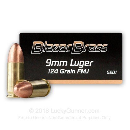 CCI Blazer 9mm Luger FMJ 124grs (50 rounds)