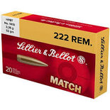 S&B .222 Rem HPBT 52gr Match (20)