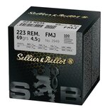 Sellier&Bellot .223 Rem 69gr FMJ (100 stuks)