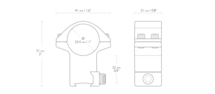 Hawke Match 25mm 2-delige Kijkermontage Dovetail 9-11mm
