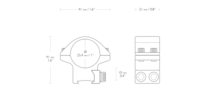 Hawke Match 25mm 2-delige Kijkermontage Dovetail 9-11mm
