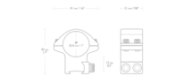 Hawke Match 25mm 2-delige Kijkermontage Dovetail 9-11mm