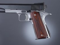 Hogue 1911 Checkered Rosewood Laminated Grips