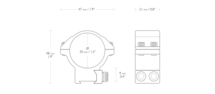 Hawke Match Mount 30mm 2-Piece Dovetail 9-11mm