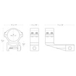 Hawke Match Reach Forward Mount 30mm 2-Piece Weaver/Picatinny