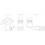 Hawke Match 25mm 2-delige Offset Kijkermontage Dovetail 9-11mm