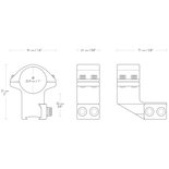 Hawke Match 25mm 2-delige Offset Kijkermontage Dovetail 9-11mm