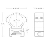 Hawke Match Mount 30mm 2-Piece Weaver/Picatinny