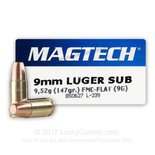 Magtech 9mm Luger FMJ-Flat 147grn (50 rounds)
