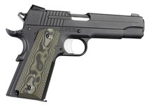 Hogue Grip G10 Checkered Green Colt 1911